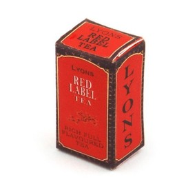MyTinyWorld 2 x Dolls House Miniature Miniature Red Label Tea Boxes