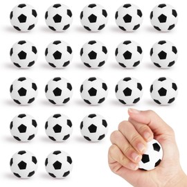 Hxezoc Mini Soccer Stress Balls 20 Packs Soccer Foam Sports Balls Small Squeeze Anxiety Bulk Toy Ball for Kids Soccer Birthday Party, School Carnival Party Supplies