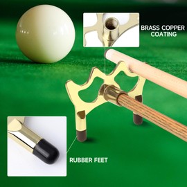GSE Games & Sports Expert Billiard Cue Stick Brass Metal Screw-on Bridge Head, Portable Billiards Bridge Head, Pool Cue Accessory for Pool Table