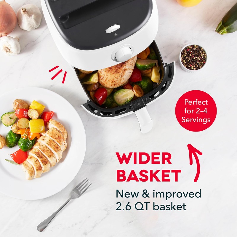 DASH Tasti-Crisp™ Electric Air Fryer Oven, 2.6 Qt., White –