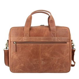 VINTAGE CRAFT SHOP Leather briefcases Laptop Messenger Bags Best Office Satchel Bag for Men and Women (Tan Brown)