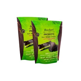 3 Pack! Bouchard Probiotic Dark Belgian Chocolate (72% Cacao) | Individually Wrapped in Resealable Bag | No Soy, No Vanilla, No Nonsense | Non-GMO, Gluten Free, OU-D Kosher