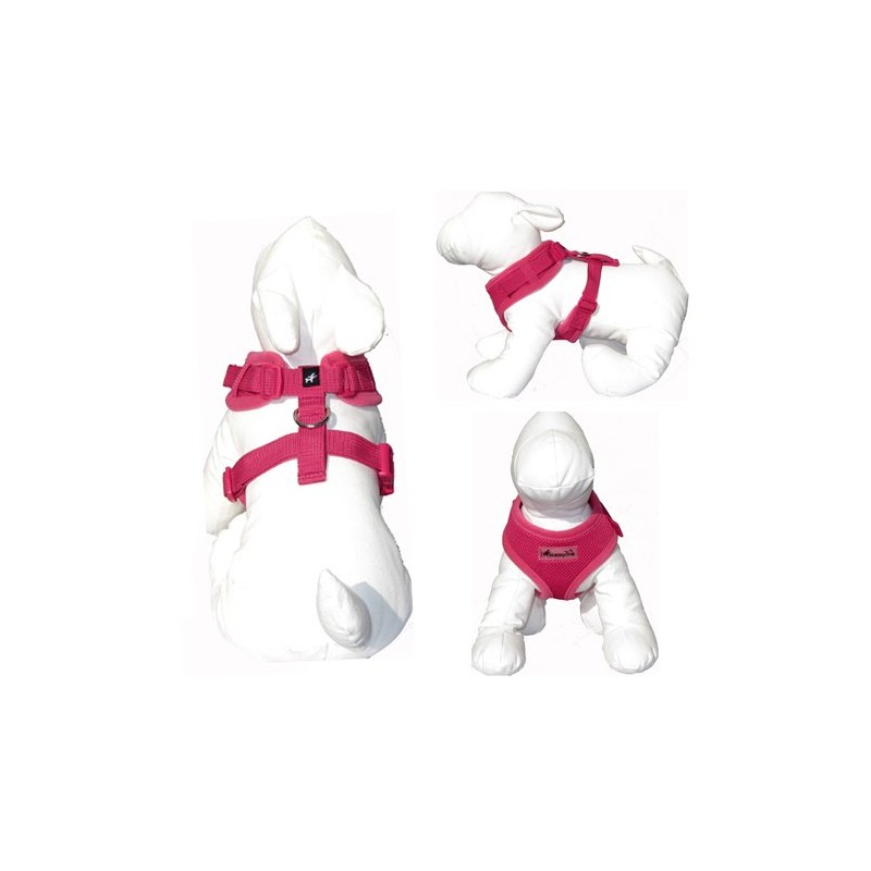 IPuppyOne Adjustable Dog Soft Harness Air Flex Size:Large Color:Pink