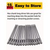 Rocaris 16 Pack 1/4 Inch Hex Shank Long Magnetic Screwdriver