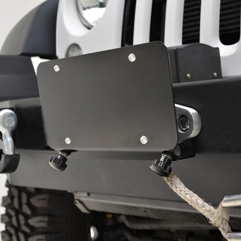 ZORASEN Universal Front License Plate Frame for 10" Winch Hawse