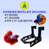 Inverted Betta Tank Holder Kit, 360-Degree Panoramic View for Betta