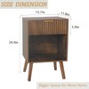 Fultyle Mid Century Modern Nightstand, Wood Bedside Table with Drawer