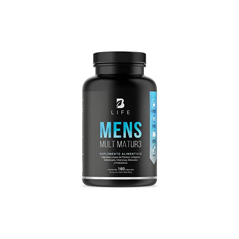 Life Multivitamínico Hombre 180 Cápsulas Vitaminas Más Potenciadas Calcio Colágeno