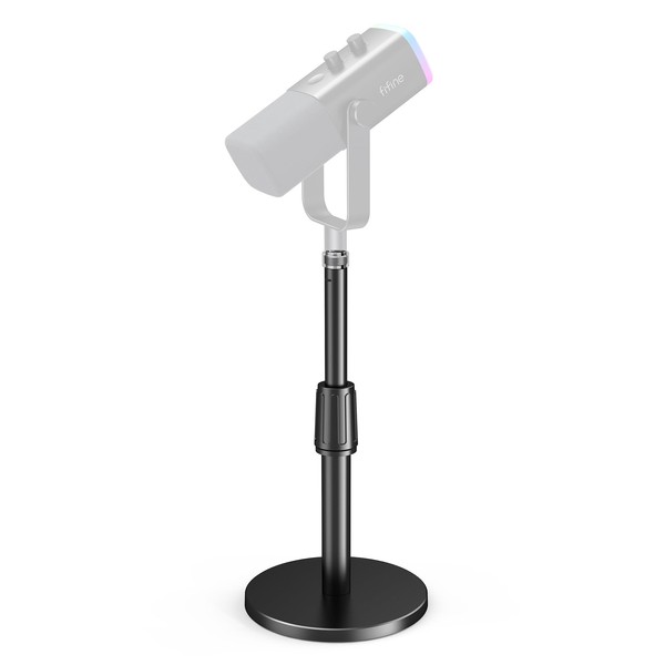 FIFINE Desktop Microphone Stand, Heavy-Duty Metal Adjustable Table Mic Stand