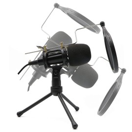Condenser Microphone, Karaoke/Smartphone Microphone, Tabletop Microphone, Podcast, Omnidirectional, Mini Microphone, Handheld Microphone, For PC Vocals, Small Stand Microphone, Portable Karaoke,