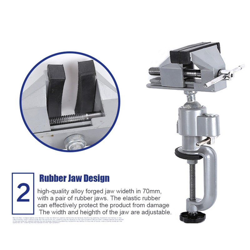 Universal Table Vise with 360 degrees Swiveling Head Clamp for