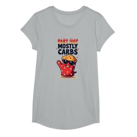 30% Stud 70% Muffin: Part Hot, Mostly Carbs T-Shirt, Girls, Heather Grey