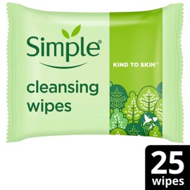 Simple Kind to Skin Bio-Degradable Cleansing Wipes, 25 Pack