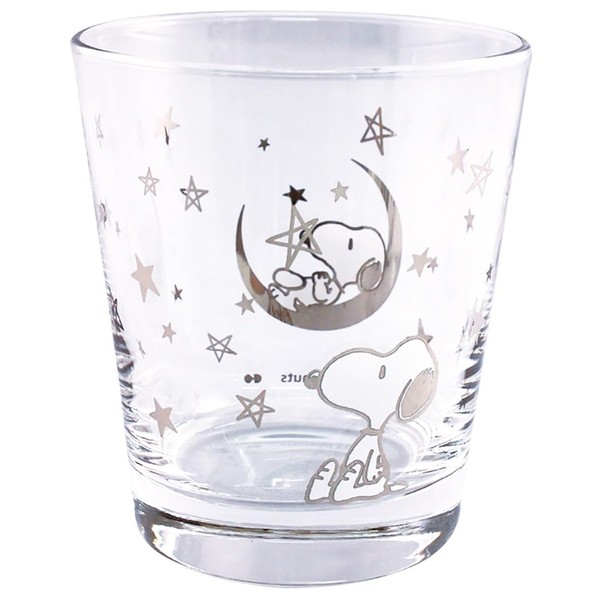 Ken Onishi Peanuts Snoopy Glass Star Silver 9.2 fl oz (260 ml) SNOOPY Glass PA-801 761835 Ф80 x H90 mm