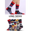 FULIER Mens 5 Pairs Novelty Funky Colorful Smart Design Comfort
