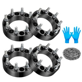 BDFHYK 2 inch Wheel Spacers 8x6.5 Compatible with Ram 2500 3500 1994-2010 E-250 E-350 Econoline F250 F350 1967-2002, 50.8(mm) Thickness, Forged 9/16x18 Studs 126MM Hub Bore 8x165MM, Set of 4