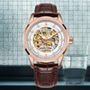 OCHSTIN Man Automatic Mechanical Watch Full Hollow True Leather Wristwatch