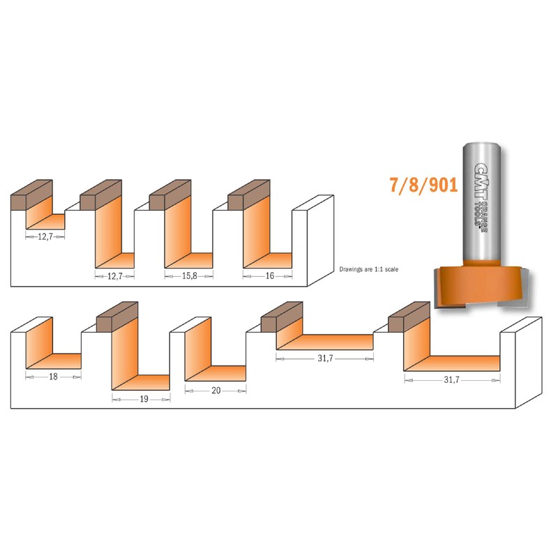 CMT Orange Tools 701.190.11 – Générique Milling Cutter HM S