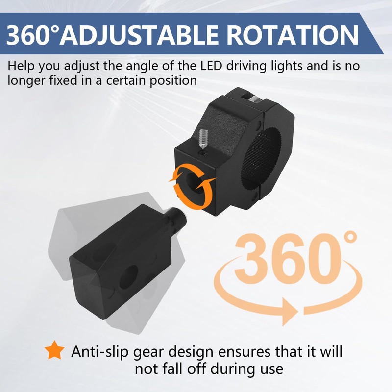 Chelhead Pack of 2 Motorcycle Additional Lights Holders for Roll