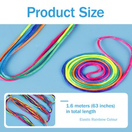 3 PCS Cats Cradle String, Elastic Rainbow Colour Fumble Finger Thread Rope, Flexible Finger String Games Toy for Kids, Teens, Adults Stimulate Creativity, Party, Games (3Pcs Color)