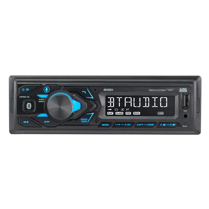 JENSEN MPR210 7 Character LCD Single DIN Car Stereo Radio