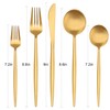 Matte Gold Silverware Set,BEGEEL 20-Piece Flatware Set for 4,Satin Finish