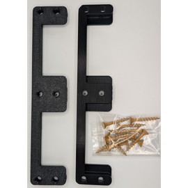 2 Pack! of Extra Strong Wall Mount Brackets for Milwaukee Packout Cases, Hardware Included, Multiple Colors Available (Black)