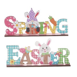 FRCOLOR 2 Pcs Easter Decorations easter decorations party decorations Spring Break Easter Party Decorations Easter Wood Signs Easter Tabletop Decoration Tree