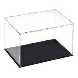 TOP-VIGOR Acrylic Clear Display Case, 25x15x15cm Assemble Dustproof Protection Countertop Box, Showcase Cube Collectibles Show Box for Figures Toys Home Storage