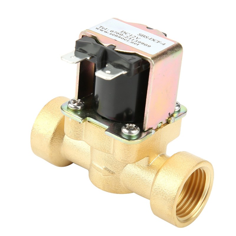 DC 12V Brass DN15 G1/2 Normal Closed Copper Body Water