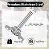Vandrabase 8Pcs M8 x 60mm Stainless Steel L-Track Double Lug