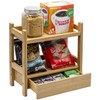 Sorbus Bamboo Bathroom Counter Organizer – 2-Tier Shelf with Hidden