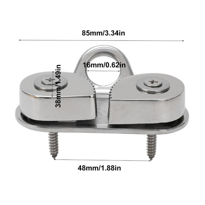 316 Stainless Steel Cam Cleat Rust Proof Fairlead Leading Ring