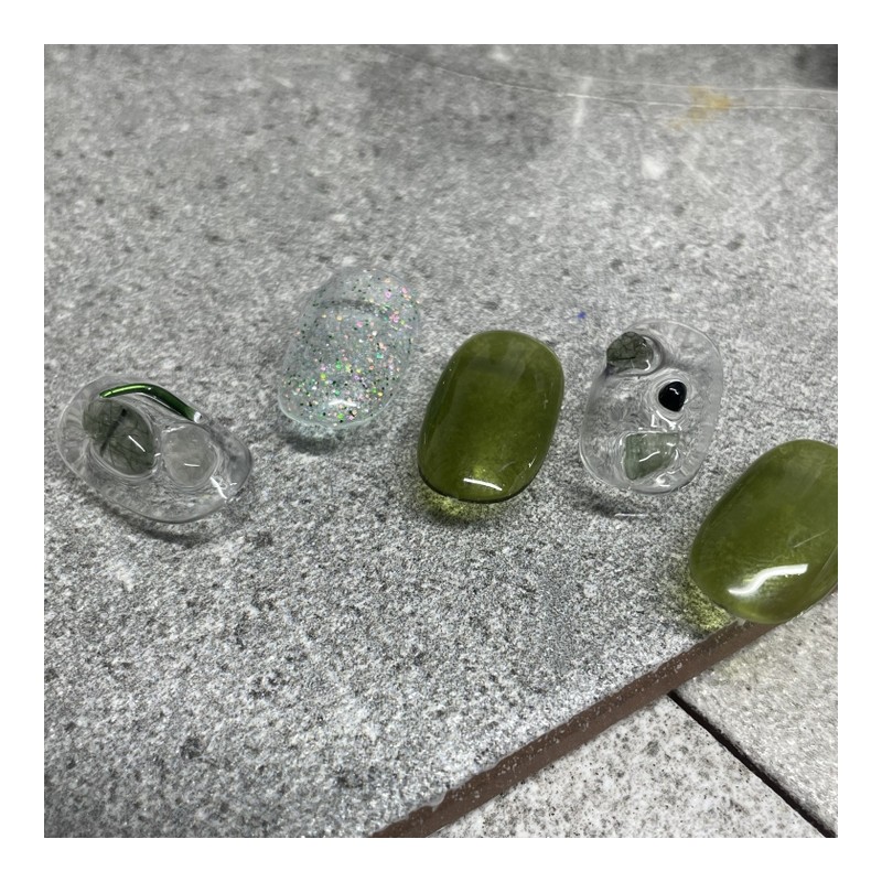 ˡᴬᴺᵀᶤˡ Yondu Natural Stone Handmade Nail Tip - Short Almond