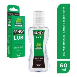 Lubricante Comestible Base Agua Sabor Menta Sensy 60ml