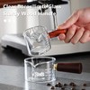 Espresso Shot Glasses with Wood Handle, 120ml Glass Coffee Bean