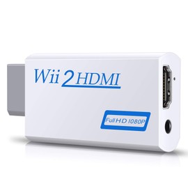 Wii to HDMI Converter, Zeato Wii to HDMI Adapter, Wii to HDMI 1080P 720P Port Output Video & 3.5mm Audio - Supports All Wii Display Modes - White
