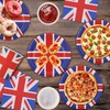 WedDecor Union Jack Paper Plates, King Charles III Coronation Royal