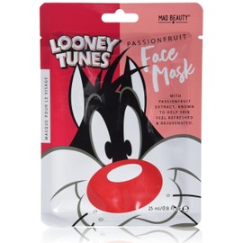 MAD BEAUTY Looney Tunes Sylvester Face Masks Set, Passionfruit Sheet Masks Rejuvenates & Refreshes Skin, Nourishes & Hydrates to Protect Skin Barrier