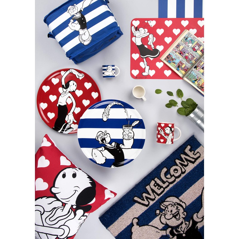 Excelsa Popeye Olivia Lunch Box with Cutlery, Red, 23 x