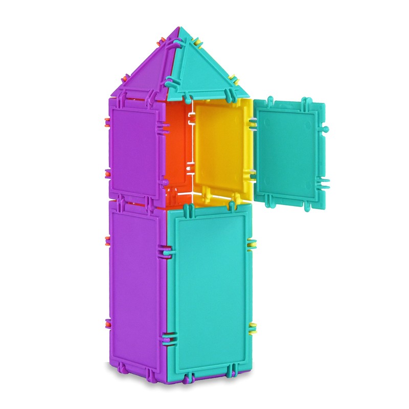 Geometiles 3D Building Set for Learning Math, Includes Many Online