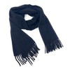 50% Cashmere 50% Wool Unisex Winter Scarf - Black