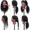 S-noilite 100% Human Hair Mannequin Head Hairdresser Practice Styling Cosmetology