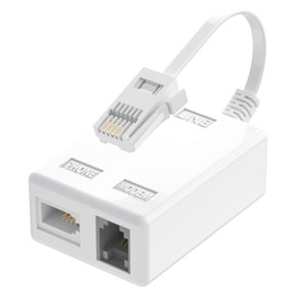 BT Plug to ADSL RJ11 Broadband Internet Microfilter Splitter ADSL Filter BT Digital Voice Adapter RJ11 to BT adapter for BT Sky Talktalk Landline Modem Router Wifi Telephone Fax