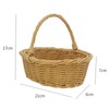 Folpus Easter Basket Rectangular Handwoven Polypropylene Brown Storage Decor Gift