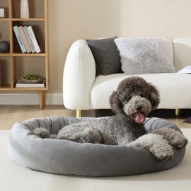 Arlee Orbit Orthopedic Memory Foam Dog Bed - Premium, Durable, Washable, and Easy to Clean Fabric, Pet Bed for Large and Extra Large Dogs, Designed for Ultimate Comfort - Gray (XL)