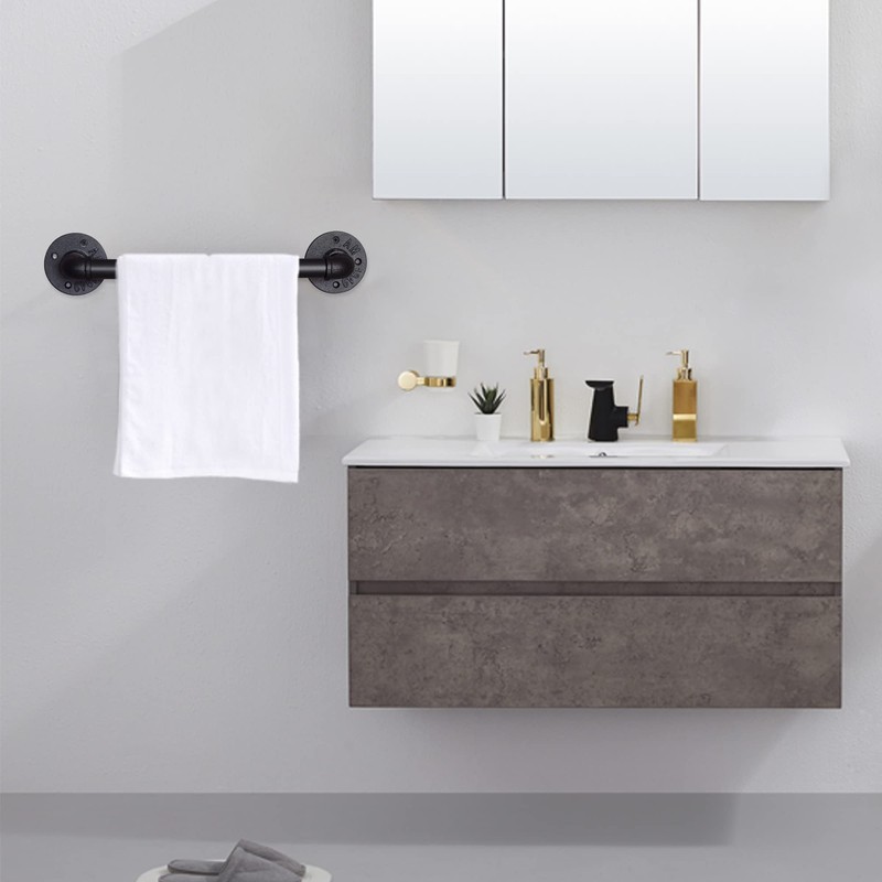 DSDS Industrial Pipe Towel Rack Towel Bar, Heavy Duty Bathroom