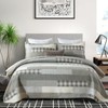 PANGUSHAN Quilt Set King Size,100% Cotton Quilt Bedspread Bedding Set,Grey(Gray)/Cream/Khaki