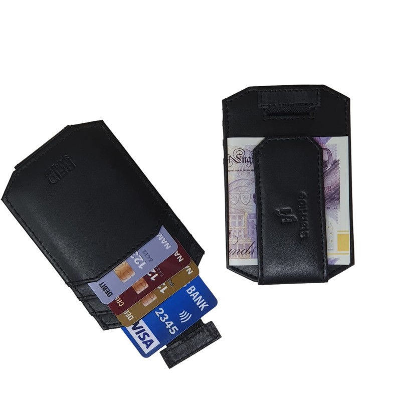 STARHIDE Mens RFID Blocking Nappa Leather Card Holder Wallet with