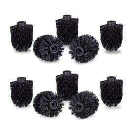 10 x WC Bürstenkopf, lose Toilettenbürsten 9,5mm Gewinde, Ersatzbürstenkopf Ø 7 cm, Wechselbürstenkopf, schwarz